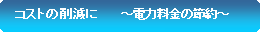 �p�ێl�p�`: �@�R�X�g�̍팸�Ɂ@�@�@�`�@�d�͗����̐ߖ�@�`